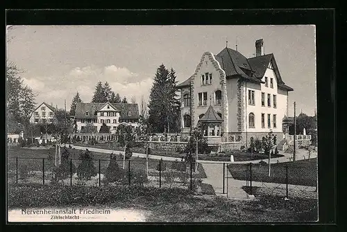 AK Zihlschlacht, Ansicht der Nervenheilanstalt Friedheim