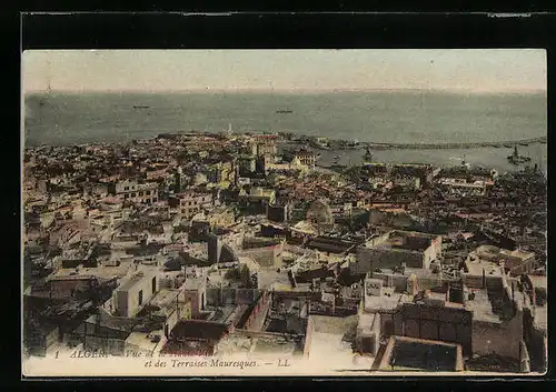 AK Alger, Vue de la Haute-Ville et des Terrasses Maureques