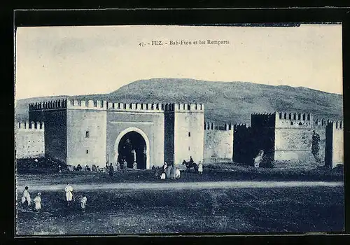 AK Fez, Bab-Ftou et les Remparts