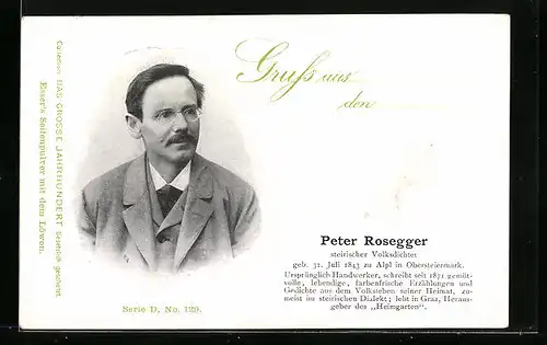 AK Peter Rosegger, steirischer Volksdichter