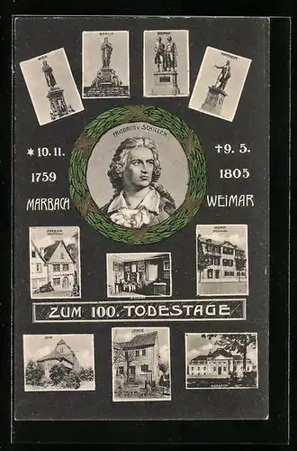 AK Friedrich v. Schiller, zum 100. Todestage, Mai 1905