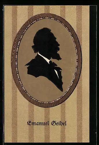 Künstler-AK Scherenschnitt von Emanuel Geibel