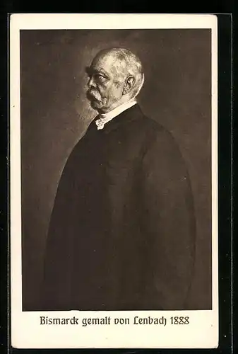 Künstler-AK Bismarck gemalt von Lenbach 1888