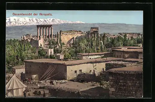 AK Baalbeck, Gesamtansicht der Akropolis
