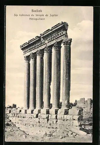 AK Baalbek, Six colonnes du temple de Jupiter, Heliopolitain