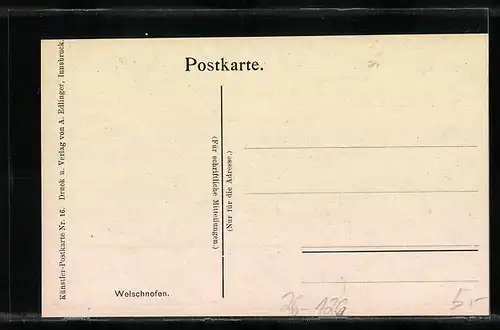 Künstler-AK Edward Theodore Compton: Welschnofen, Panorama