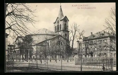 AK Karlsruhe, St. Stephanskirche