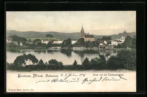 AK Buckow i. Märk. Schweiz, Blick von der Ferdinandshöhe