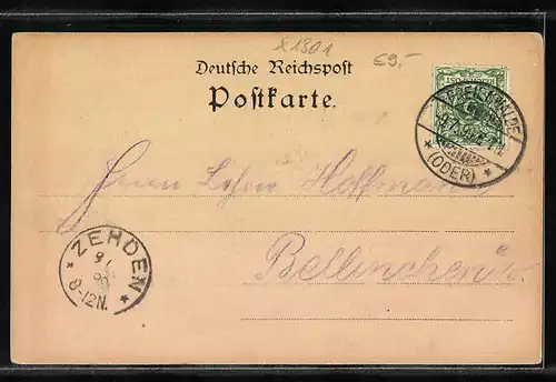 AK Bad Freienwalde a. O., Papenmühle mit Teich