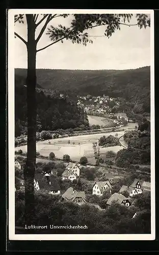 AK Unterreichenbach, Panorama mit Bäumen