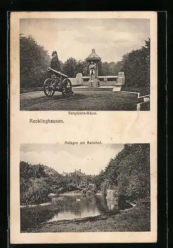 AK Recklinghausen, Anlagen am Bahnhof, Bergmann-Säule