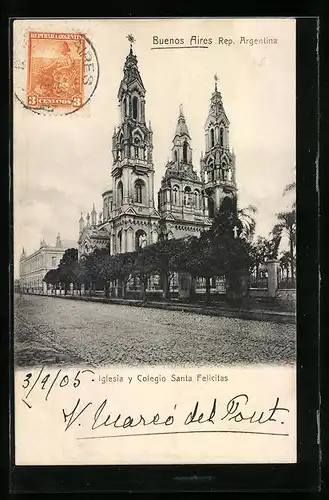 AK Buenos Aires, Iglesia y Colegio Santa Felicitas