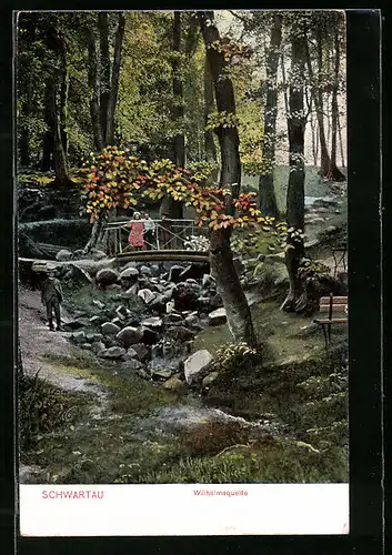 AK Schwartau, Besucher an der Wilhelmsquelle