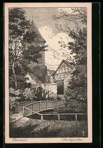 AK Güstrow, am Stadtgraben