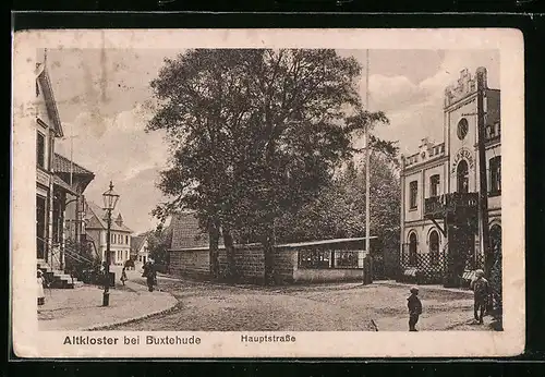 AK Altkloster bei Buxtehude, Partie der Hauptstrasse