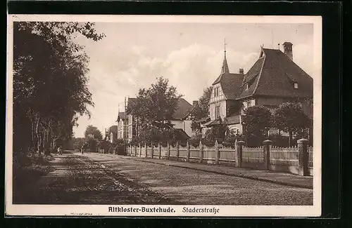 AK Altkloster bei Buxtehude, Partie in der Staderstrasse