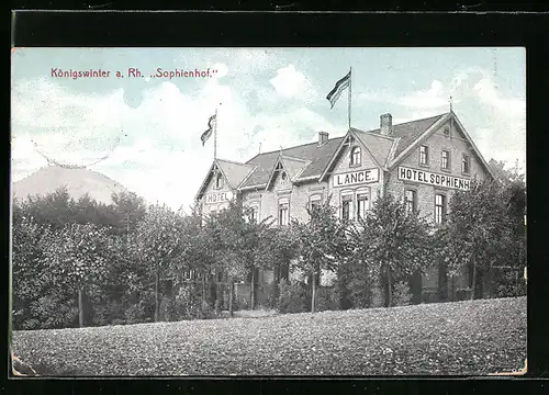 AK Königswinter a. Rh, Blick zum Hotel Sophienhof