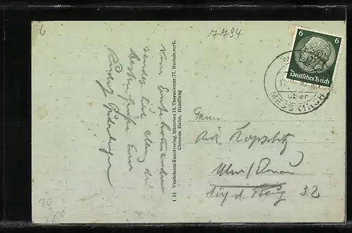 AK Wald in Hohenzollern, Gesamtansicht aus der Vogelschau