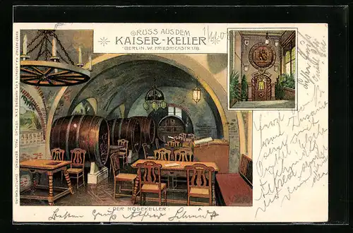 AK Berlin, Kaiser-Keller, Rosekeller, Friedrichstrasse 178