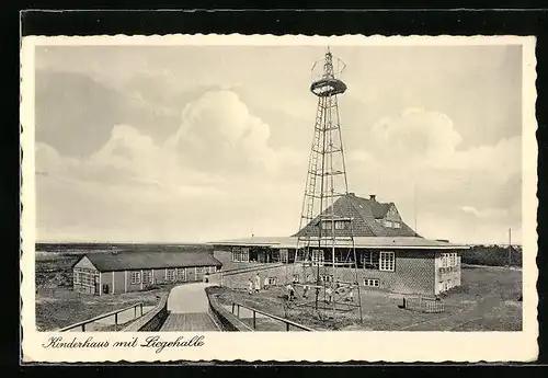 AK St. Peter, Dr. med. F. und R. Felten Nordsee-Kuranstalt Goldene Schlüssel, Kinderhaus mit Liegehalle