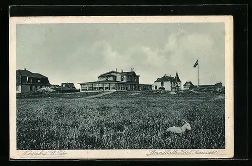 AK St. Peter, Strandhalle, Hotel Germania