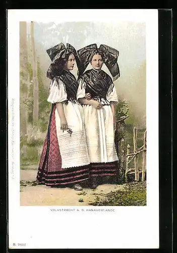 AK Frauen in Schwarzwälder Tracht aus dem Hanauerlande