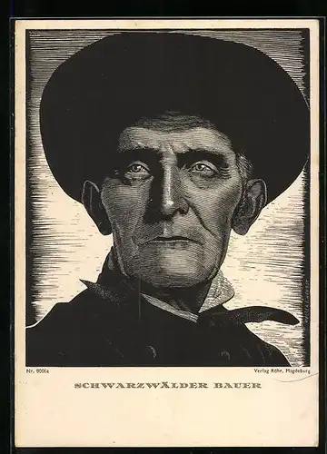 AK Schwarzwälder Bauer in Tracht