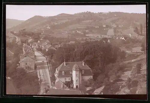 Fotografie Brück & Sohn Meissen, Ansicht Meissen-Spaar, Blick entlang der Strasse mit Wohnhäusern