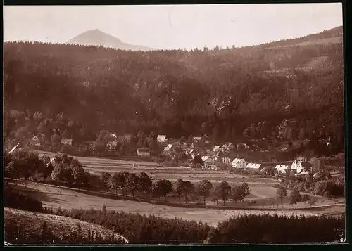 Fotografie Brück & Sohn Meissen, Ansicht Oybin, Blick auf Oberoybin und Lausche