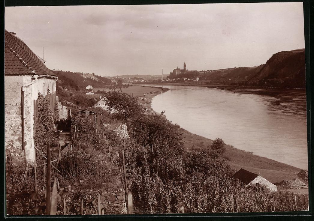 Fotografie Br Ck Sohn Meissen Ansicht Meissen I Sa Blick Nach