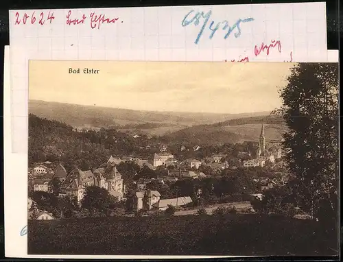 Fotografie Brück & Sohn Meissen, Ansicht Bad Elster, Blick auf die Stadt, Spiegelverkehrt