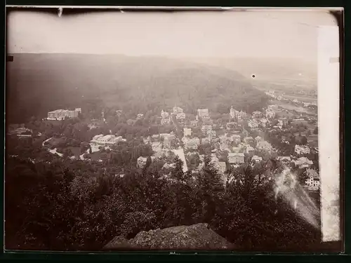 Fotografie Brück & Sohn Meissen, Ansicht Bad Harzburg, Blick auf die Stadt vom Berg aus gesehen