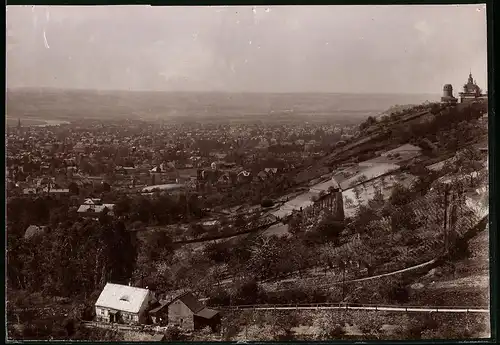 Fotografie Brück & Sohn Meissen, Ansicht Radebeul, Blick vom Spitzhaus auf die Lössnitz-
