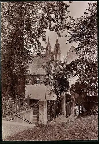 Fotografie Brück & Sohn Meissen, Ansicht Meissen i. Sa., Blick aus aus St. Afra nach dem Dom