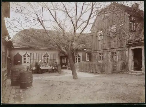 Fotografie Brück & Sohn Meissen, Ansicht Meissen i. Sa., Blick ind en Innenhof der Weinschänke Gebhards
