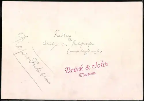 Fotografie Brück & Sohn Meissen, Ansicht Freiberg i. Sa., Blick auf das Schwedendenkmal und in die Petersstrasse