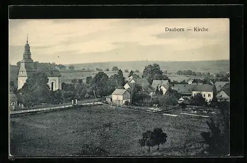 AK Dauborn, Ortsansicht mit Kirche
