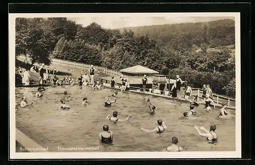AK Schlangenbad, Thermalschwimmbad mit Badegästen