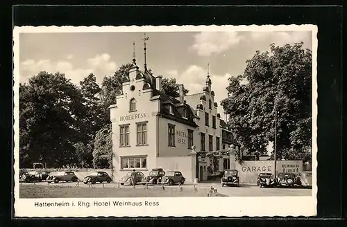 AK Hattenheim i. Rhg., Hotel Weinhaus Ress