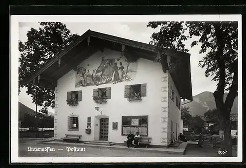 AK Unterwössen, Partie vom Postamt