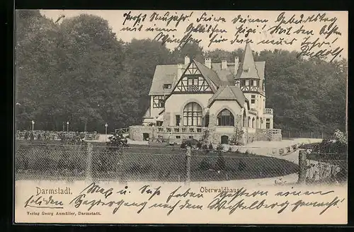 AK Darmstadt, Gasthaus Oberwaldhaus