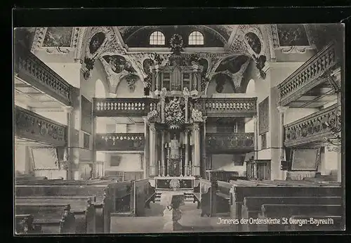 AK Bayreuth, Inneres der Ordenskirche St. Georgen