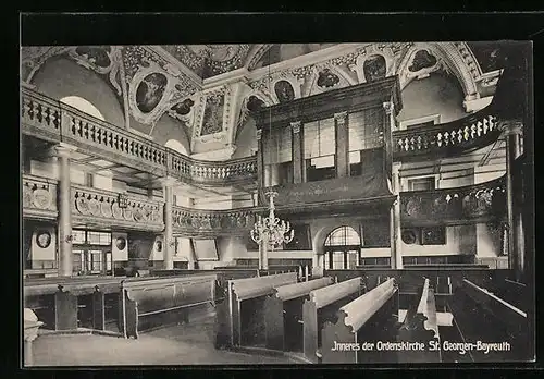 AK Bayreuth, Inneres der Ordenskirche St. Georgen