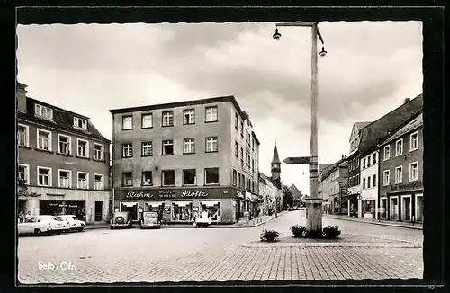 AK Selb, Marktplatz mit Ludwigstrasse