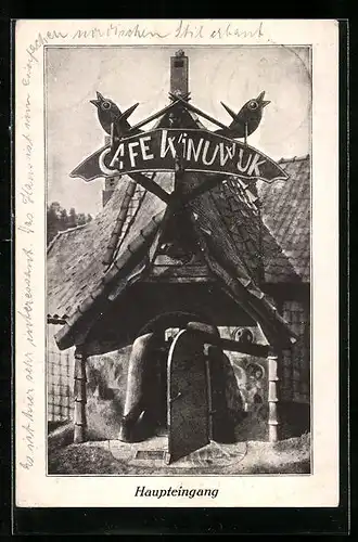 AK Bad Harzburg /Harz, Cafe Winuwuk, Elfenecke, Haupteingang