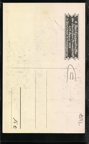 Künstler-AK Wunsiedel im Fichtelgebirge, 4. Reichsjugendtreffen der Deutschen Turnerschaft 1929, Der Katharinenberg