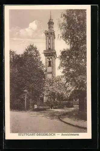 AK Stuttgart-Degerloch, Aussichtsturm