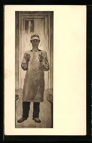 Künstler-AK Ferdinand Hodler: Uhrmacher