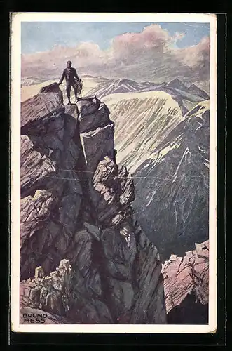 Künstler-AK Bruno Hess: Rax, Wildes Gamseck