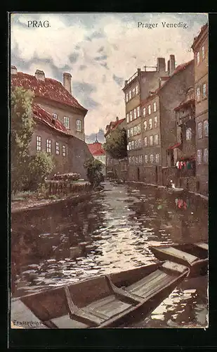 Künstler-AK Ferdinand Engelmüller: Prag, Prager Venedig